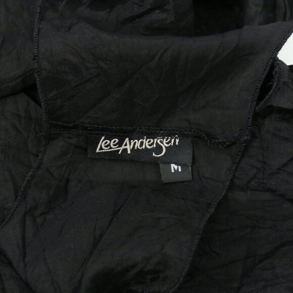 Lee Andersen Black Crinkle Sleeveless Top Shell M - Picture 3 of 3